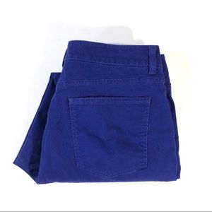 Talbots Periwinkle Blue Mid Rise Stretch Heritage Slim Ankle Jeans